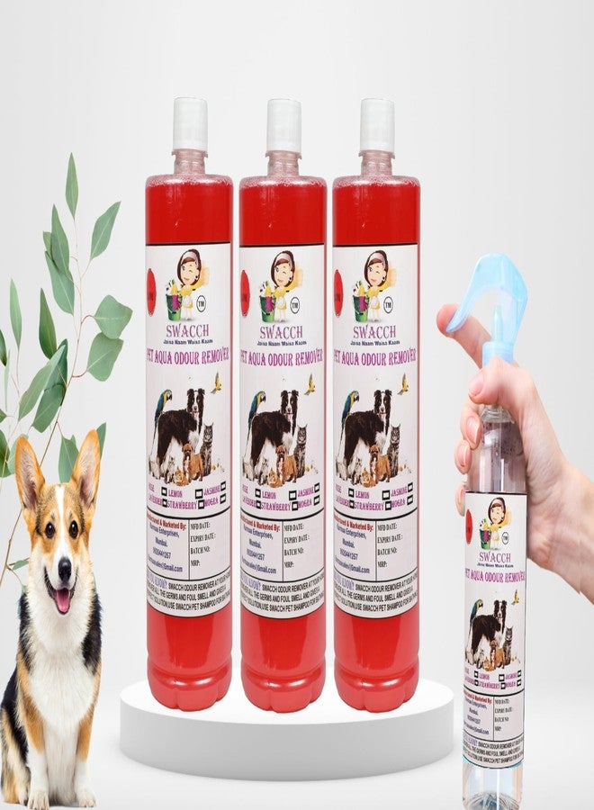 Swacch PET Aqua Odour Remover (1 Litre) (Combo Pack of 3) Strawberry - Image 1